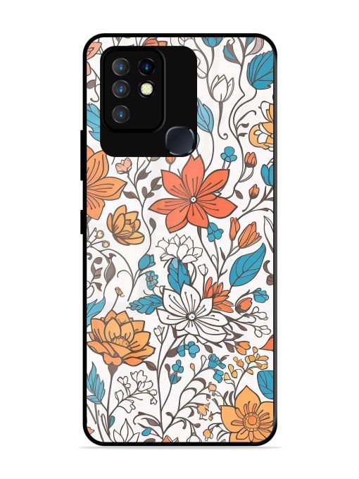 Floral Symphony Glossy Soft Edge Case for Infinix Hot 10 Chachhi