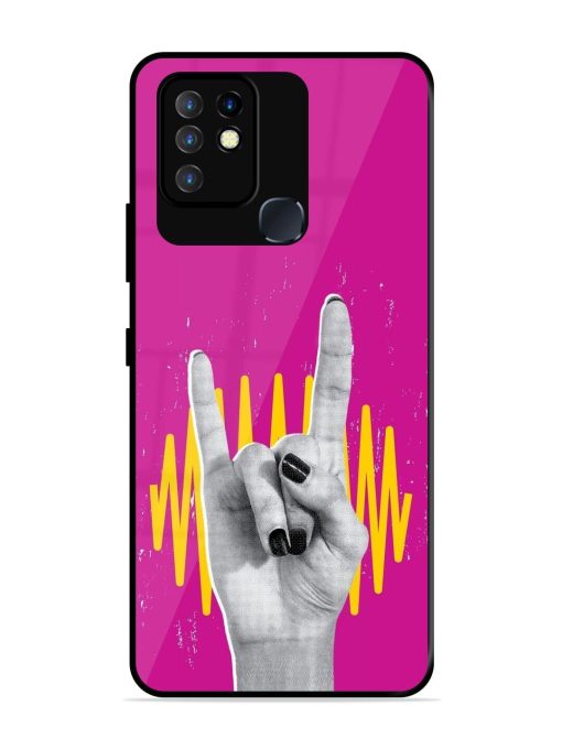 Rock Hand Glossy Soft Edge Case for Infinix Hot 10 Chachhi