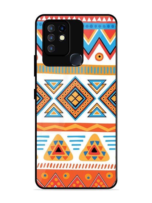 Vibrant Tribal Pattern Glossy Soft Edge Case for Infinix Hot 10 Chachhi