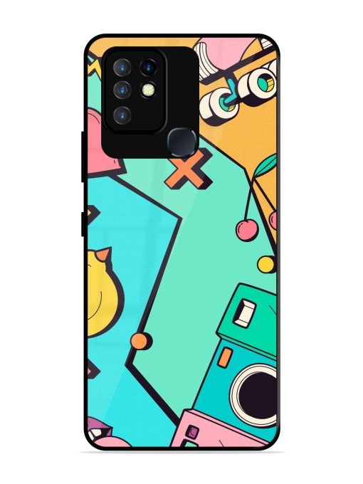 Retro Remix Glossy Soft Edge Case for Infinix Hot 10 Chachhi