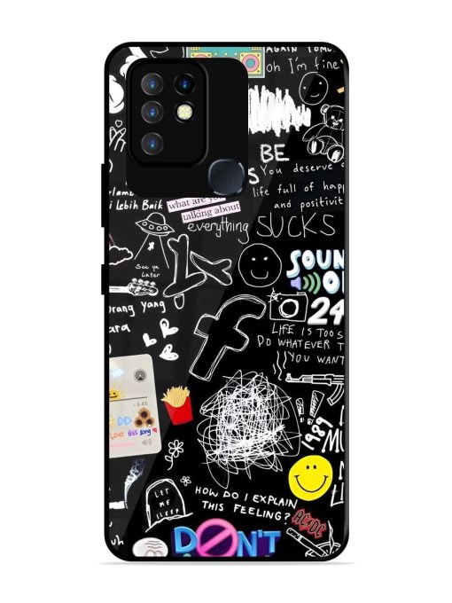 Doodle Diary Glossy Soft Edge Case for Infinix Hot 10 Chachhi