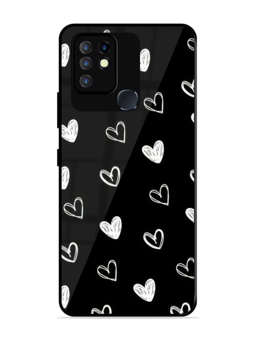 Scattered Hearts Glossy Soft Edge Case for Infinix Hot 10 Chachhi