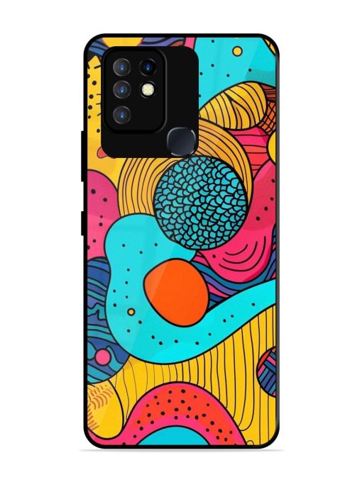 Psychedelic Patterns Glossy Soft Edge Case for Infinix Hot 10 Chachhi