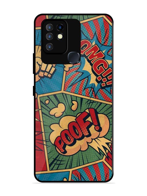 Comic Book Chaos Glossy Soft Edge Case for Infinix Hot 10 Chachhi