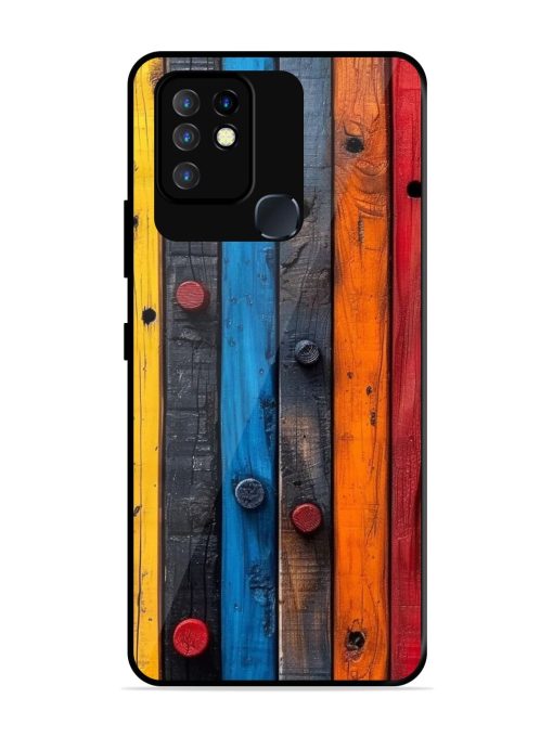 Rainbow Plank Glossy Soft Edge Case for Infinix Hot 10 Chachhi