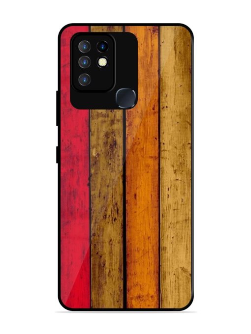 Colorful Woodgrain Glossy Soft Edge Case for Infinix Hot 10