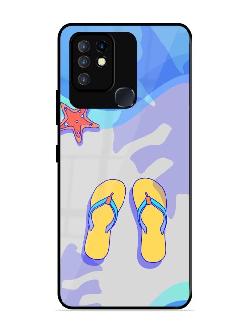 Sandy Toes And Salty Seas Glossy Soft Edge Case for Infinix Hot 10 Chachhi