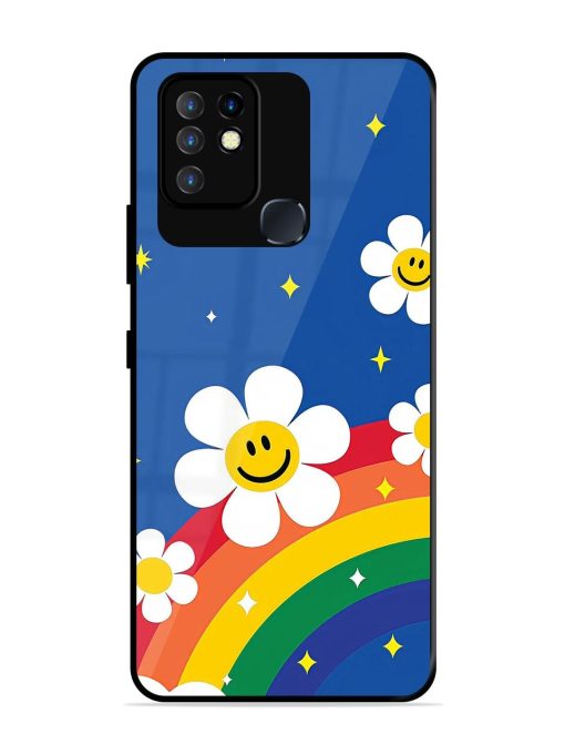 Happy Daisies And Rainbow Sky Glossy Soft Edge Case for Infinix Hot 10 Chachhi