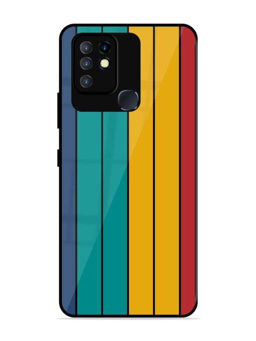 Retro Stripes Glossy Soft Edge Case for Infinix Hot 10 Chachhi