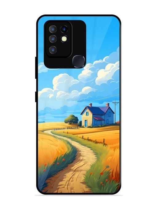 Countryside Cottage Glossy Soft Edge Case for Infinix Hot 10 Chachhi