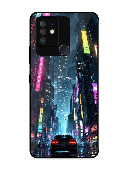 Neon Nightscape Glossy Soft Edge Case for Infinix Hot 10 Chachhi