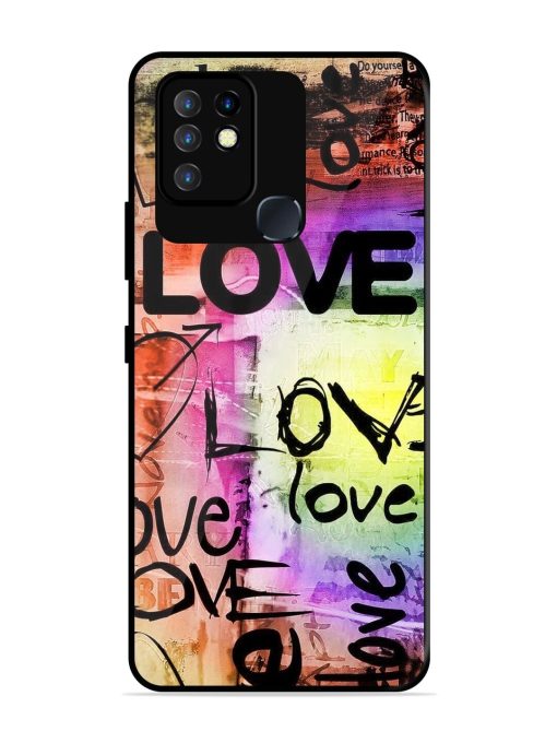 Love Graffiti Glossy Soft Edge Case for Infinix Hot 10 Chachhi