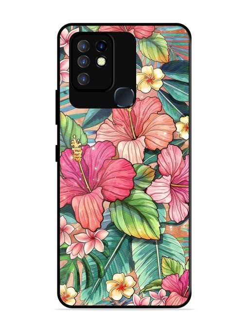 Tropical Tapestry Glossy Soft Edge Case for Infinix Hot 10 Chachhi