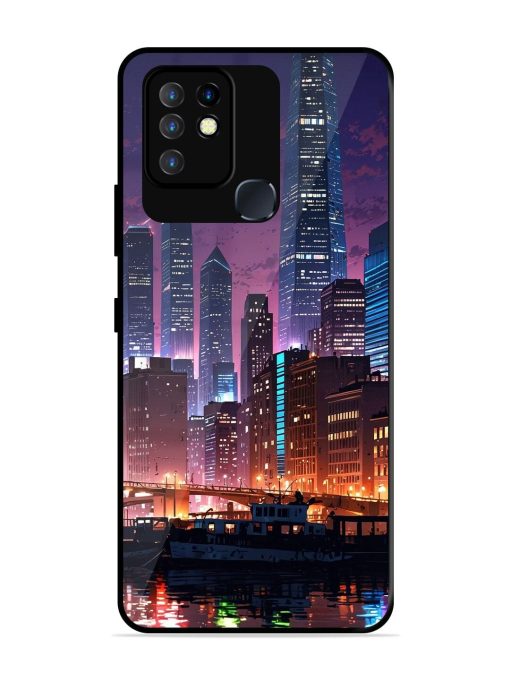 Neon Nightscape Glossy Soft Edge Case for Infinix Hot 10 Chachhi