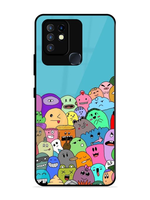 Monster Mash Glossy Soft Edge Case for Infinix Hot 10 Chachhi