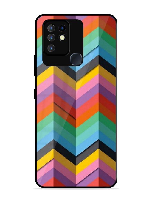 Colorful Zigzag Glossy Soft Edge Case for Infinix Hot 10 Chachhi