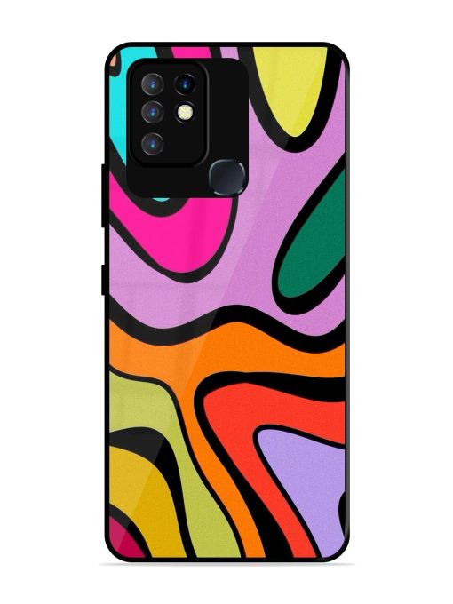 Groovy Swirls Glossy Soft Edge Case for Infinix Hot 10 Chachhi