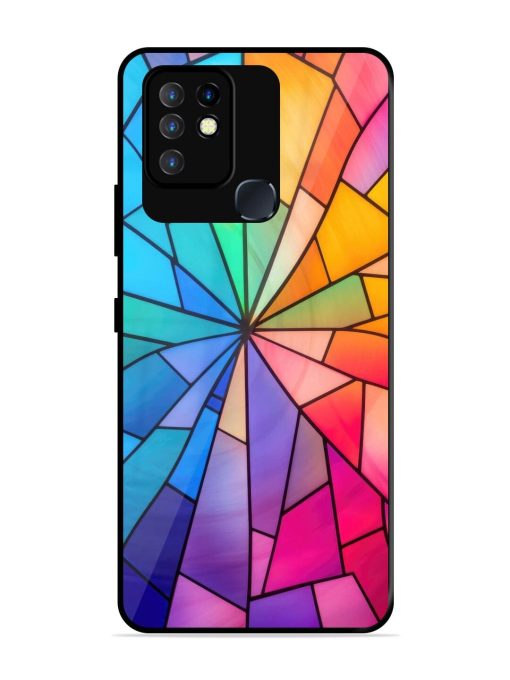 Stained Glass Kaleidoscope Of Colors Glossy Soft Edge Case for Infinix Hot 10 Chachhi