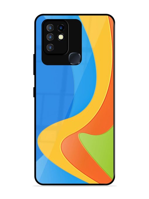 Curvy Color Cascade Glossy Soft Edge Case for Infinix Hot 10