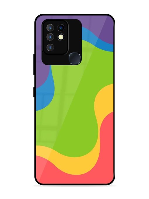 Wavy Rainbow Wonderland Glossy Soft Edge Case for Infinix Hot 10 Chachhi