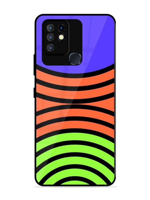 Psychedelic Stripe Symphony Glossy Soft Edge Case for Infinix Hot 10 Chachhi