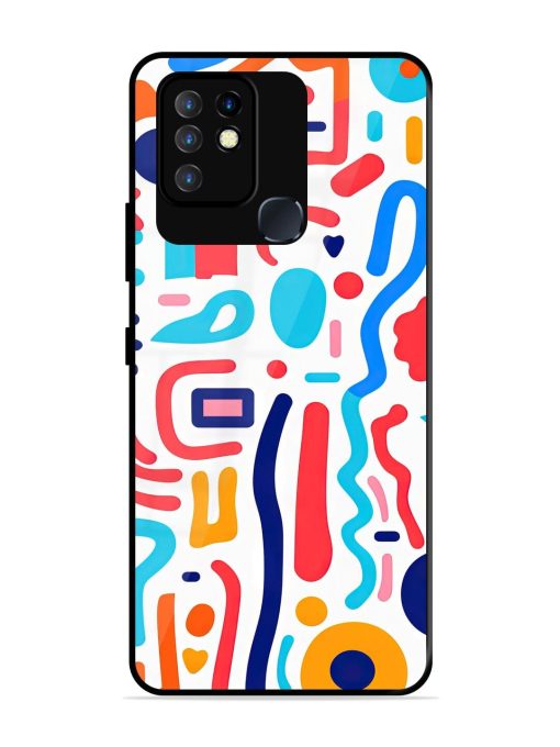 Whimsical Doodle Chaos Glossy Soft Edge Case for Infinix Hot 10 Chachhi