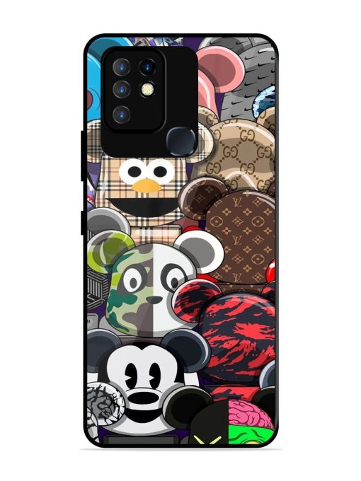 Streetwear Bearbrick Extravaganza Glossy Soft Edge Case for Infinix Hot 10 Chachhi