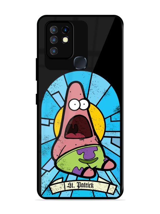 St. Patrick'S Day Stained Glass Patrick Star Glossy Soft Edge Case for Infinix Hot 10