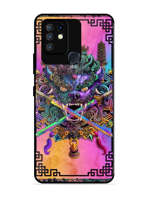 Psychedelic Fu Dog Tapestry Glossy Soft Edge Case for Infinix Hot 10 Chachhi