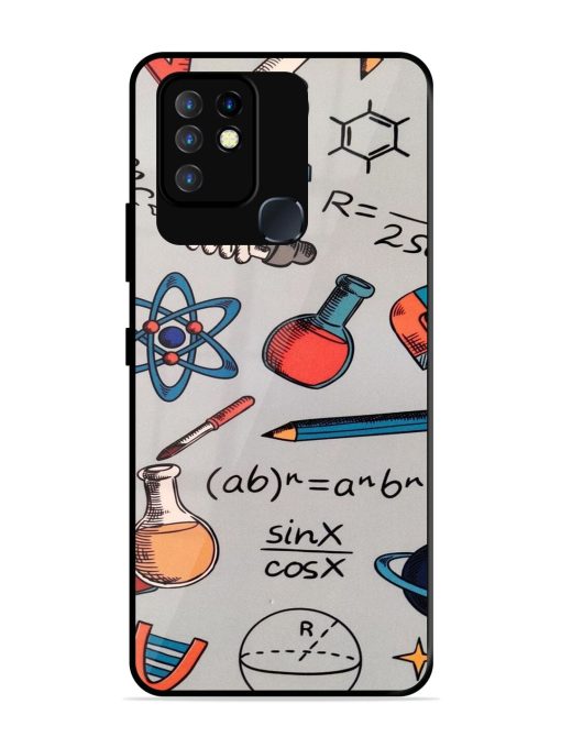 Science Doodle Delight Glossy Soft Edge Case for Infinix Hot 10 Chachhi