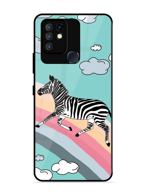 Zebra On A Rainbow Glossy Soft Edge Case for Infinix Hot 10 Chachhi