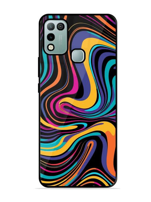 Psychedelic Swirl Glossy Soft Edge Case for Infinix Hot 10 Play Chachhi