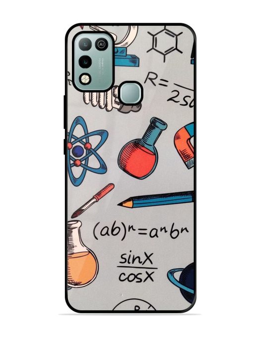 Science Doodle Glossy Soft Edge Case for Infinix Hot 10 Play Chachhi