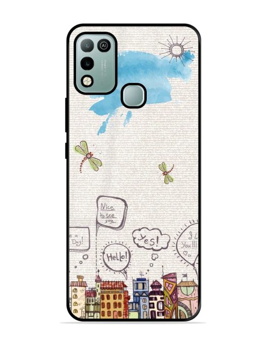 Doodle City Glossy Soft Edge Case for Infinix Hot 10 Play Chachhi