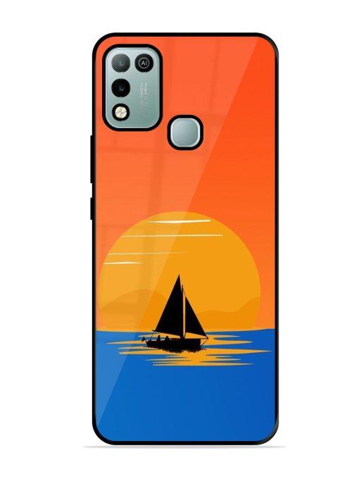 Sunset Sail Glossy Soft Edge Case for Infinix Hot 10 Play Chachhi