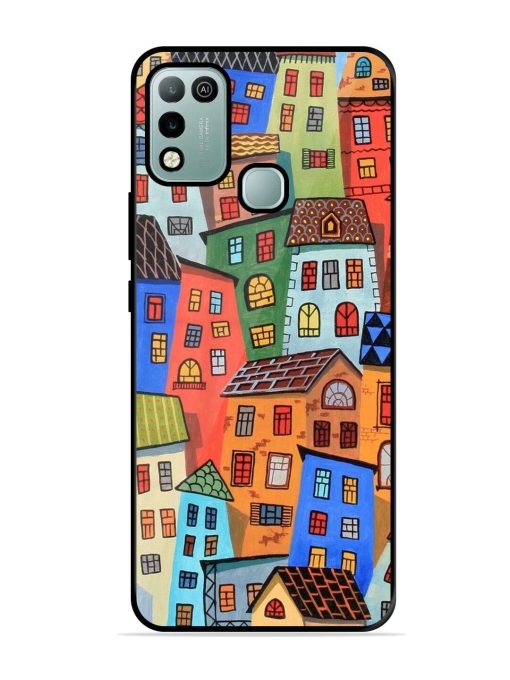 Rainbow House Glossy Soft Edge Case for Infinix Hot 10 Play Chachhi