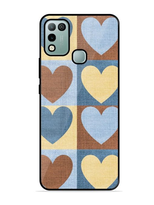 Hearts On Canvas Glossy Soft Edge Case for Infinix Hot 10 Play Chachhi