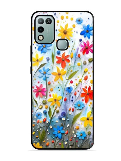 Vibrant Floral Glossy Soft Edge Case for Infinix Hot 10 Play Chachhi