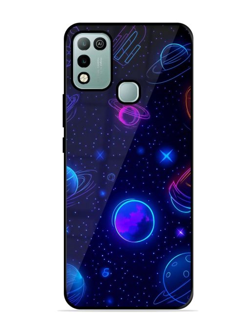 Neon Cosmos Glossy Soft Edge Case for Infinix Hot 10 Play Chachhi