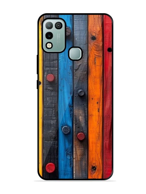 Rainbow Plank Glossy Soft Edge Case for Infinix Hot 10 Play Chachhi