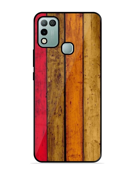 Colorful Woodgrain Glossy Soft Edge Case for Infinix Hot 10 Play Chachhi