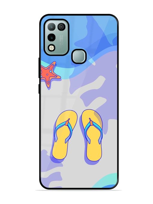 Sandy Toes And Salty Seas Glossy Soft Edge Case for Infinix Hot 10 Play Chachhi