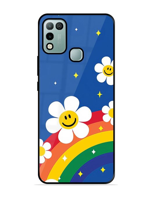 Happy Daisies And Rainbow Sky Glossy Soft Edge Case for Infinix Hot 10 Play Chachhi