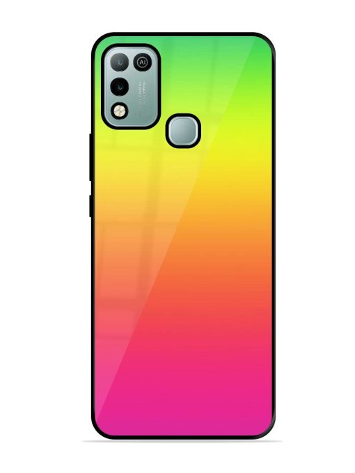 Rainbow Gradient Glossy Soft Edge Case for Infinix Hot 10 Play Chachhi