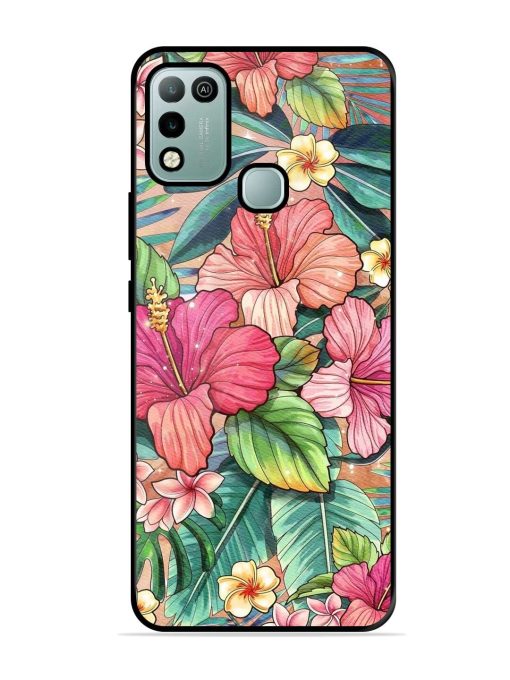 Tropical Tapestry Glossy Soft Edge Case for Infinix Hot 10 Play Chachhi