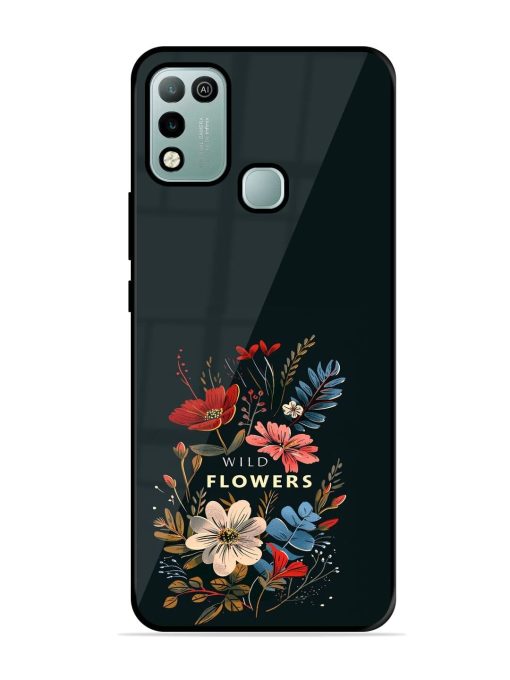 Dark Floral Glossy Soft Edge Case for Infinix Hot 10 Play Chachhi