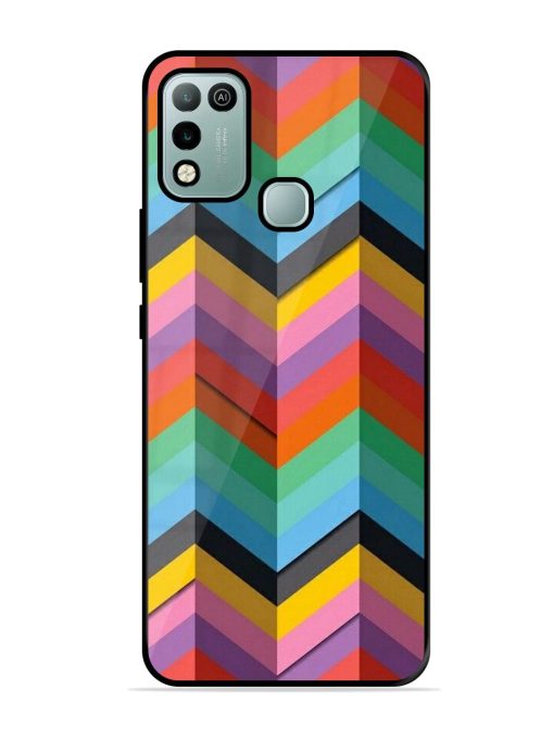 Colorful Zigzag Glossy Soft Edge Case for Infinix Hot 10 Play Chachhi