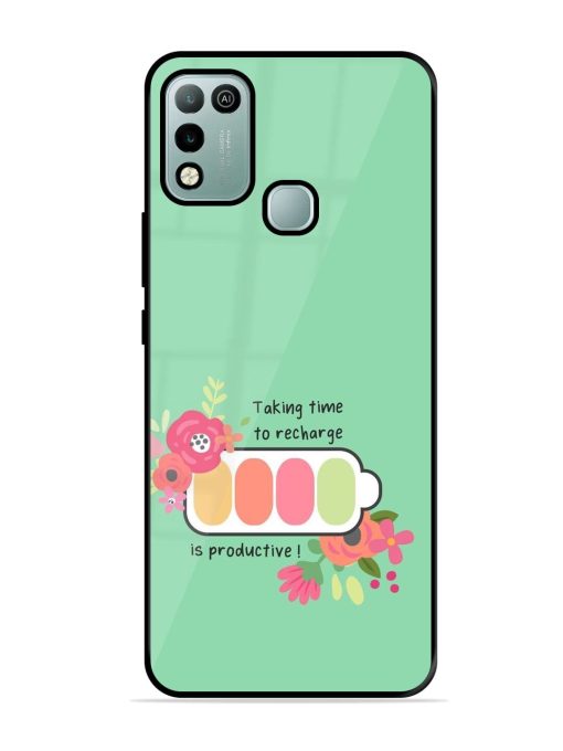 Recharge And Bloom Glossy Soft Edge Case for Infinix Hot 10 Play Chachhi