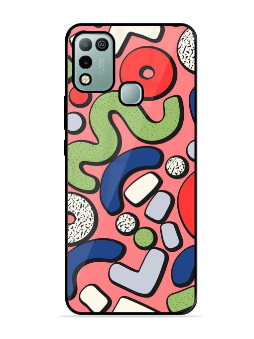 Groovy Geometric Shapes Glossy Soft Edge Case for Infinix Hot 10 Play Chachhi