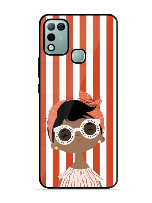 Girls Just Wanna Have Fun Glossy Soft Edge Case for Infinix Hot 10 Play Chachhi